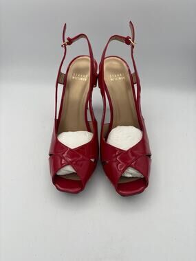 Women’s Stuart Weitzman Size 8.5 Bright Red Strappy Pumps